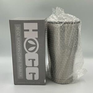 HOGG 30oz Stainless Steel Modern Curve Tumbler with Lid and Straw - Silver